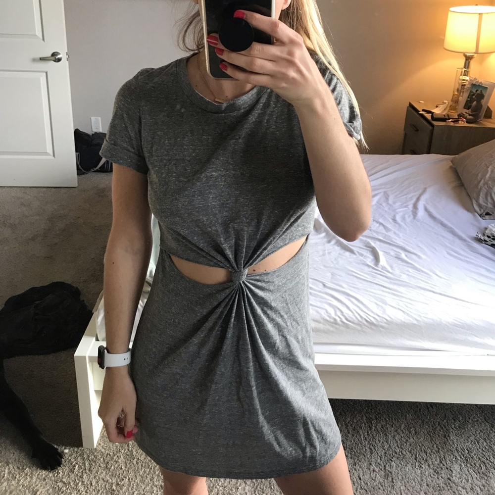 Grey cutout dress